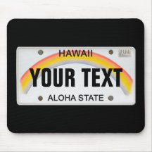 (Customisable) Hawaiian License Plate Mousepads
