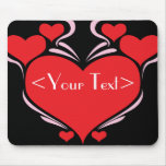 Customisable Hearts Design, <Your Text> mousepads
