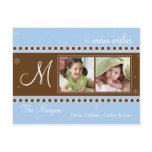 Customisable Holiday Postcard • Snowflakes