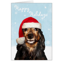 Customisable Holidays Dachshund  Card