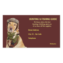 Customisable Hunting/Fishing Guide Business Card Template