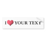 Customisable I Heart Bumper Sticker AA001 bumper stickers