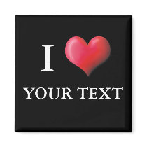 Customisable I Heart Magnet 0003