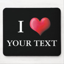Customisable I Heart Mousepad 0002