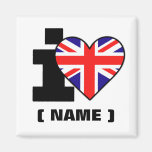 Customisable I Heart (Name) Fridge Magnet