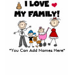 Customisable I Love My Family T-shirt