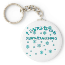 Customisable I SURVIVED SNOWMAGEDDON Key Chains