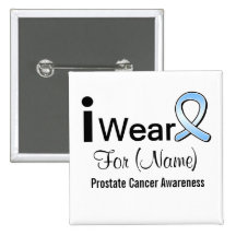Customisable I Wear a Prostate Cancer Ribbon Pins