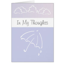 Customisable In My Thoughts Sympathy Cards