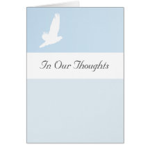 Customisable In Our Thoughts / Prayers Sympathy Cards