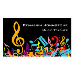 Customisable Jumbled Musical Notes Business Cards