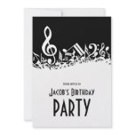 Customisable Jumbled Musical Notes Invitation