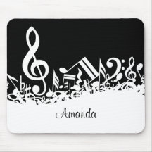 Customisable Jumbled Musical Notes Mousepad