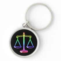 Customisable Keychain with Scales of Justice