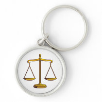 Customisable Keychain with Scales of Justice