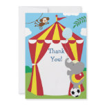 Customisable Kids Circus Thank You invitations
