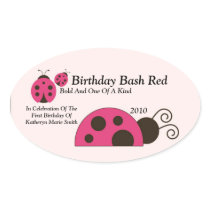 Customisable Labdybug Wine Label