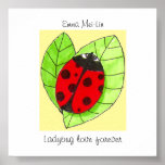 Customisable Ladybug love forever poster posters