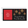 Customisable Leopard & Zebra Xmas Ornaments Picture Card