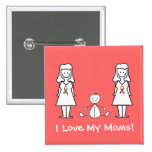 Customisable LGBT 2 Moms & Baby Button