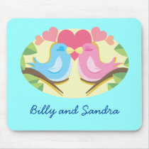 Customisable Love Birds Mousepad