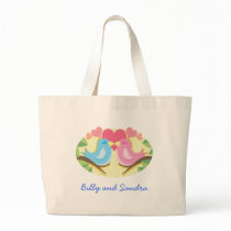 Customisable Love Birds Tote Bag