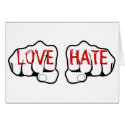 Customisable LOVE HATE Fists cards