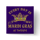 Customisable Mardi Gras buttons