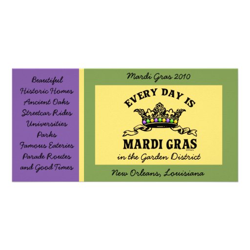 Customisable Mardi Gras Picture Card