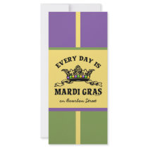 Customisable Mardi Gras Custom Rack Cards