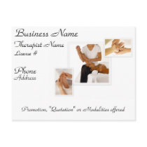 Customisable Massage/BodyWork Postcard (white)