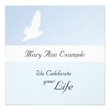 Customisable Memorial / Wake / Living Funeral Custom Invite