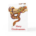 Customisable Merry Christmas Snake Card