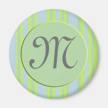 customisable monogram stripes magnets
