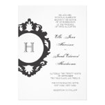 Customisable Monogram Wedding Invitation Charcoal