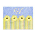 Customisable Monogrammed Spring Cards, Postage postcards