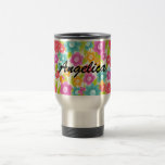 Customisable Name Butterfly and flowers Travel mug