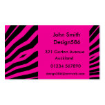 Customisable name Hot Pink zebra print  Business Business Cards