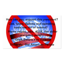Customisable No Obama Wind Shield Card