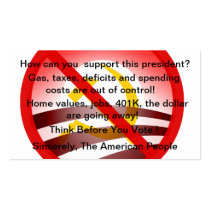 Customisable No Obama Wind Shield Card