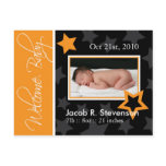 Customisable October Baby Birth Announcement postcards