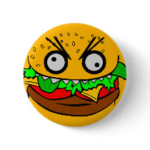customisable om nom nom burger with teeth face