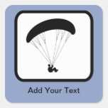Customisable Paraglider Logo Square Stickers