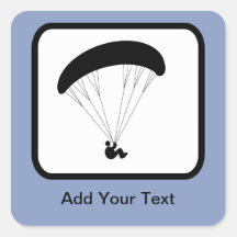 Customisable Paraglider Logo Square Stickers