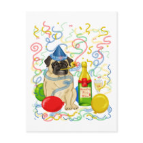 Customisable Party Pug Celebration Tees and Gifts