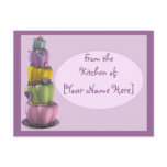 Customisable Pastel Topsy Turvy Cake Recipe Card postcards