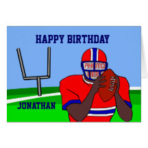 Customisable photo and name football grid iron AA Card