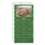 Customisable Photo Card 2012 Calendar (Green) photo cards