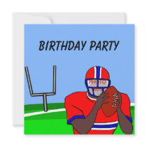 Customisable photo football party invitations AA