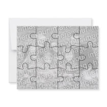 Customisable Photo "Mock" Puzzle Card-12 pieces Personalised Invitation